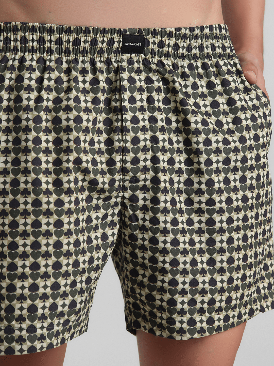 Green Printed Cotton Boxers