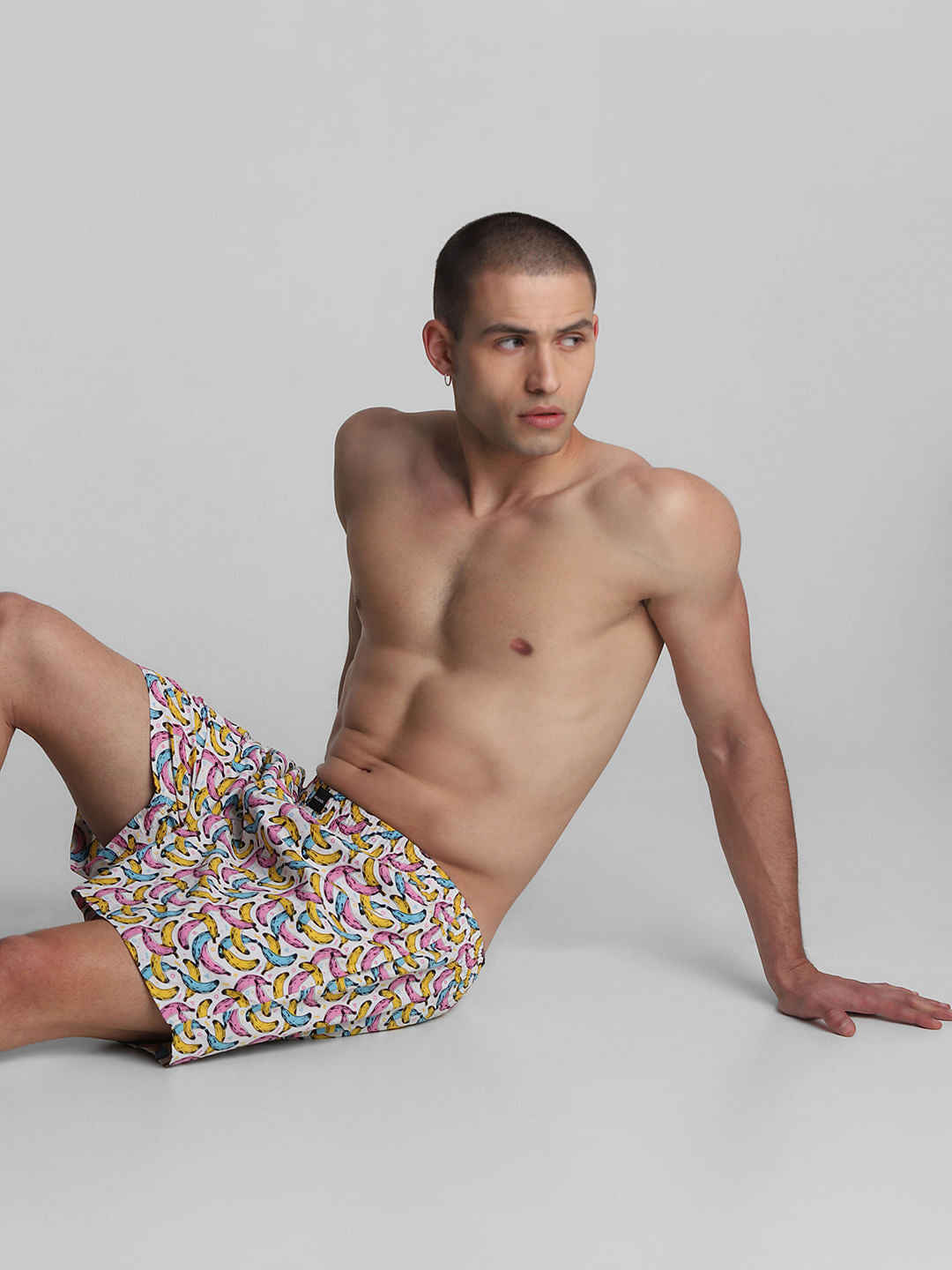 White Banana Printed Boxers
