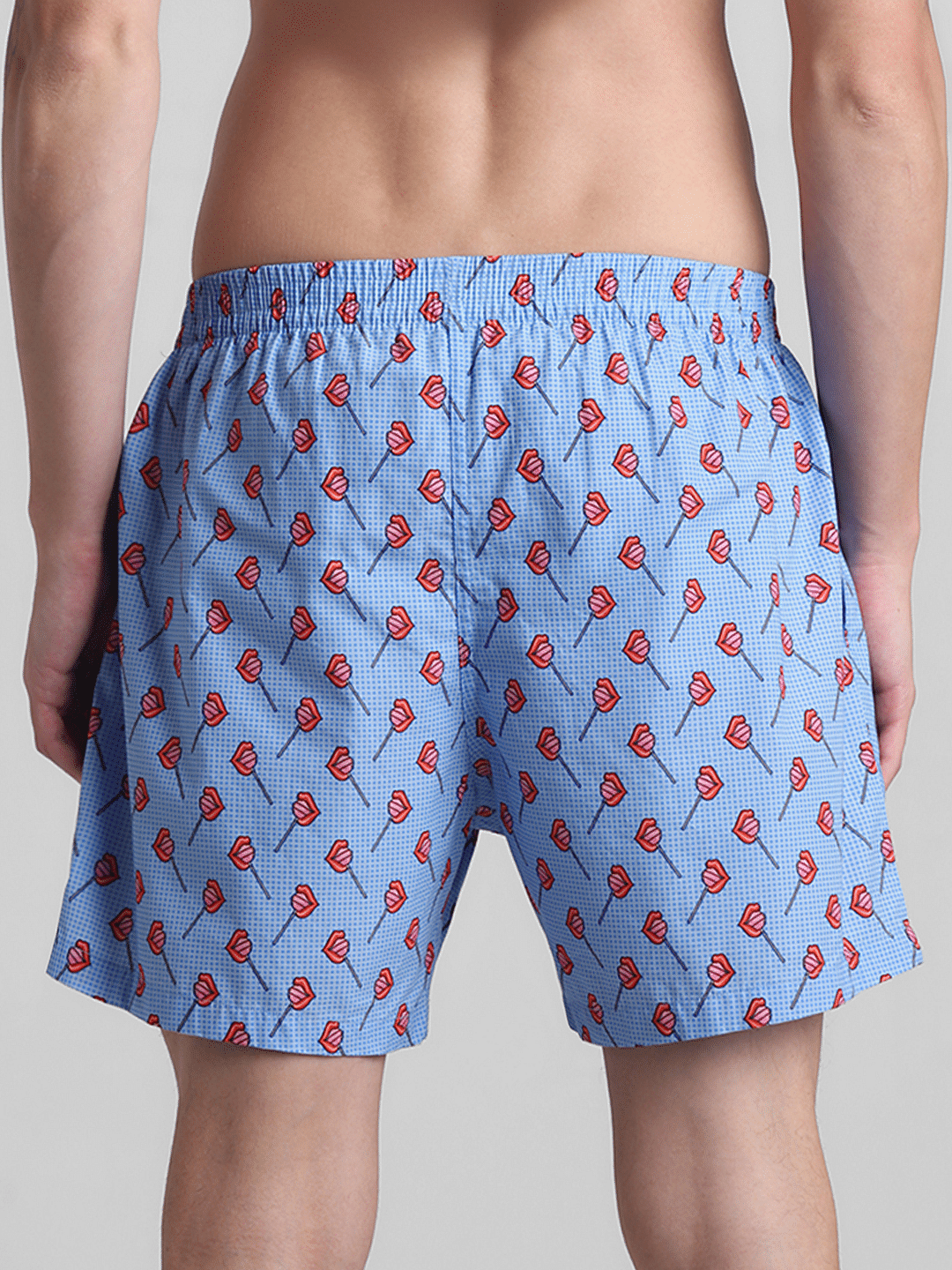Blue Printed Cotton Boxers