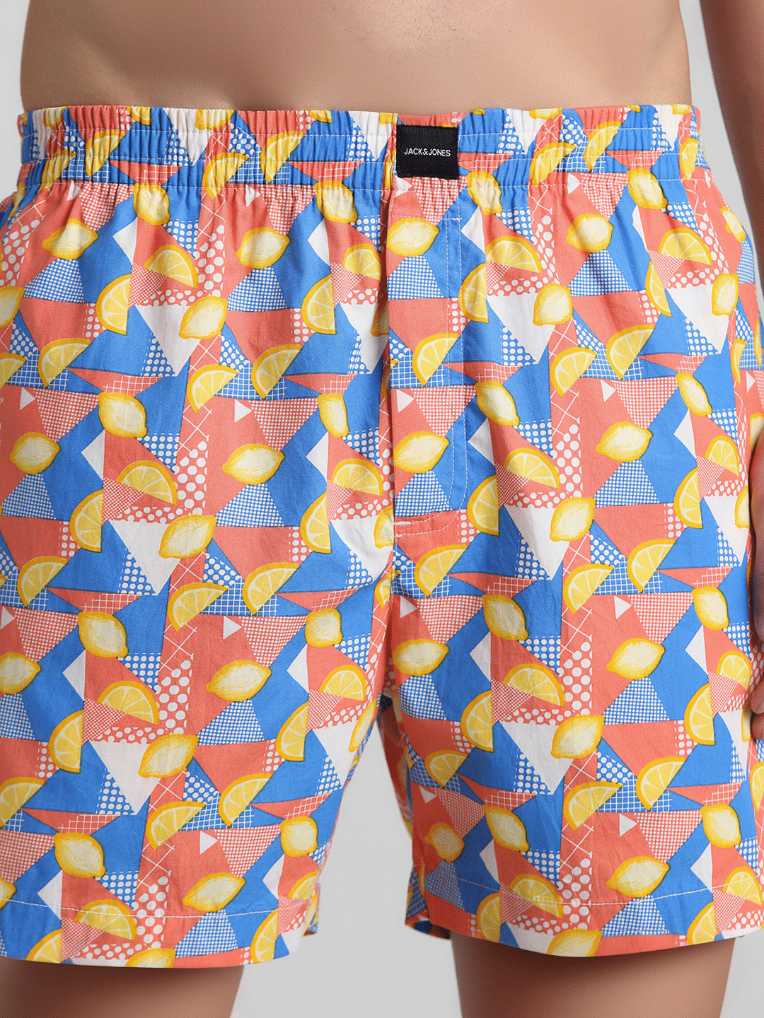 White Lemonade Print Cotton Boxers