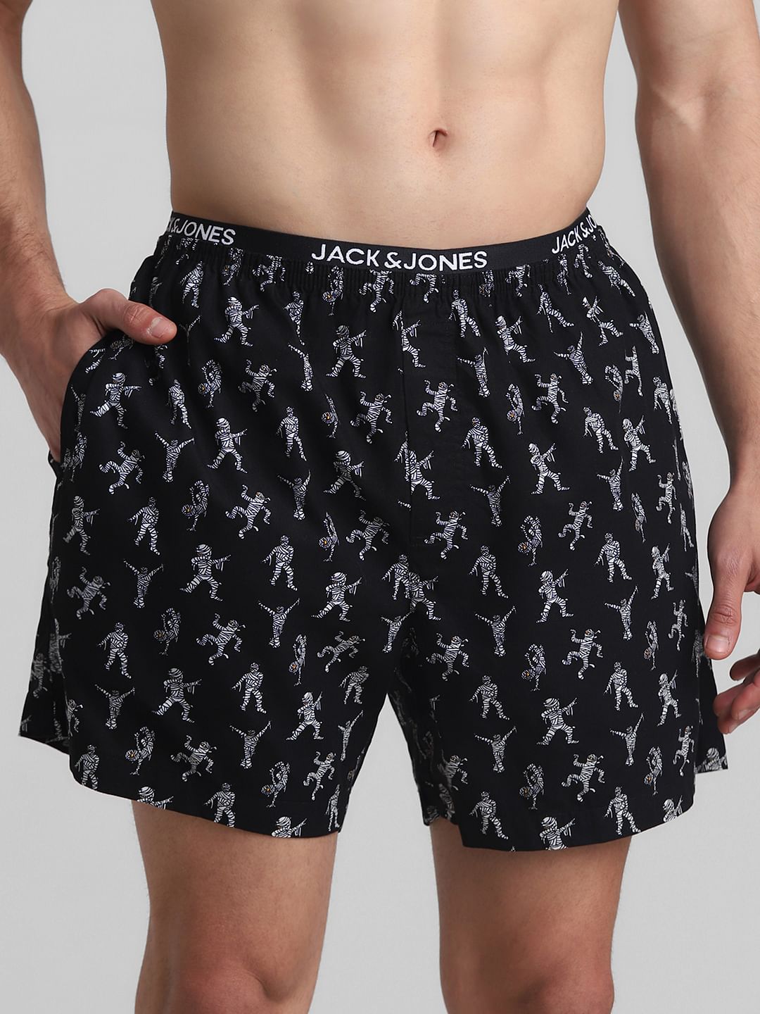 Black Dancing Mummy Print Boxers