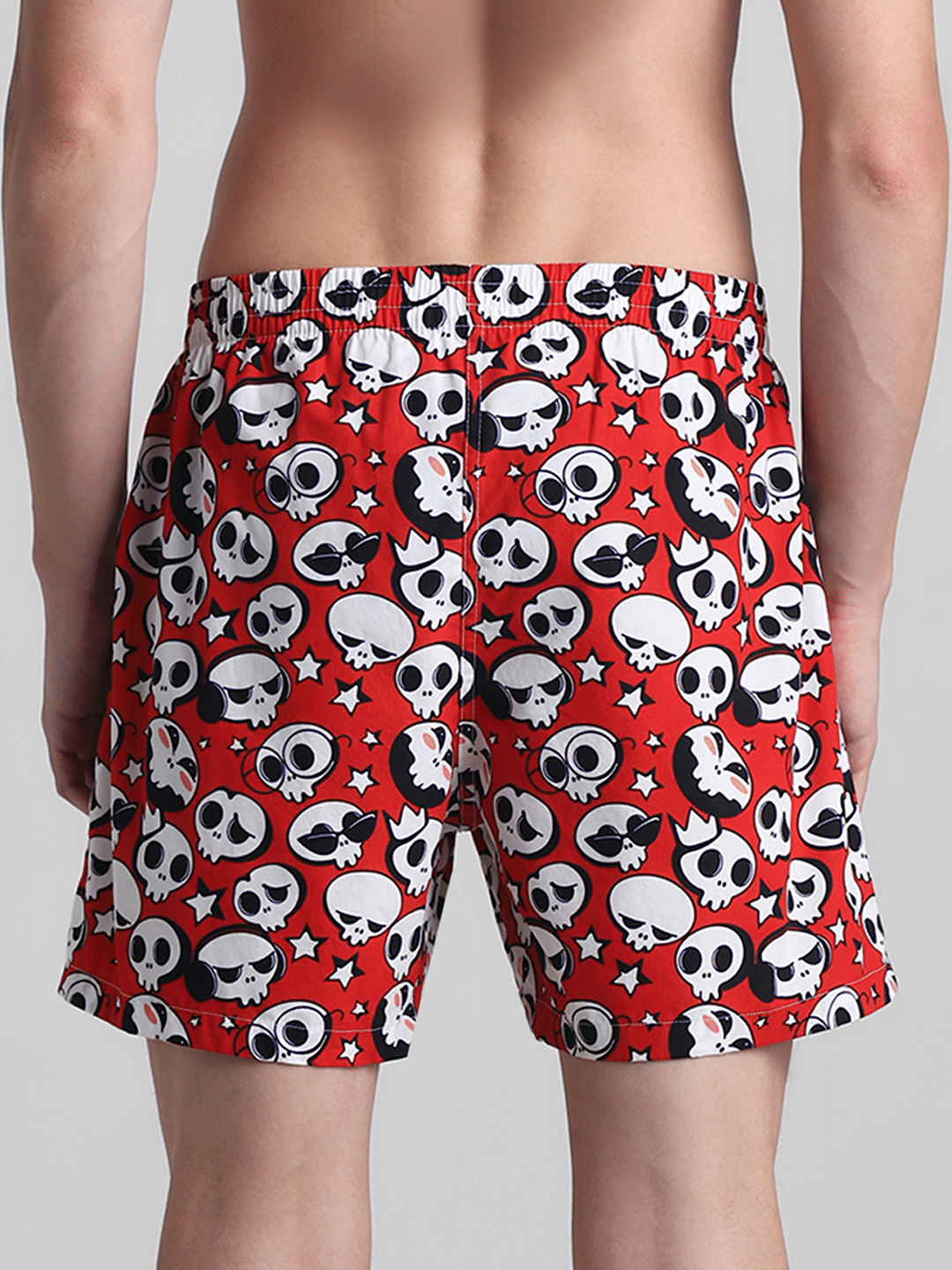 Red Printed Cotton Boxers