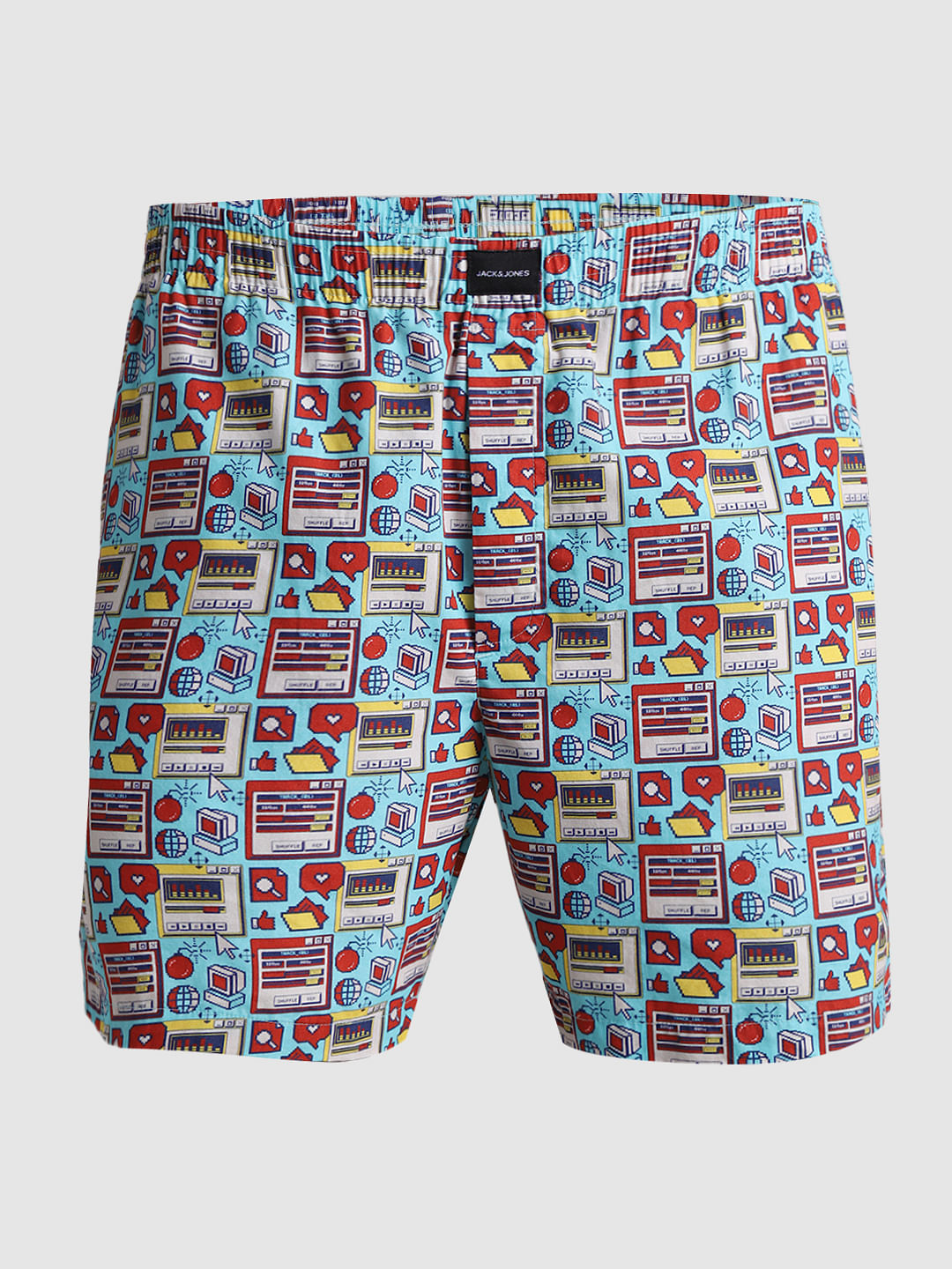 Blue Printed Cotton Boxers