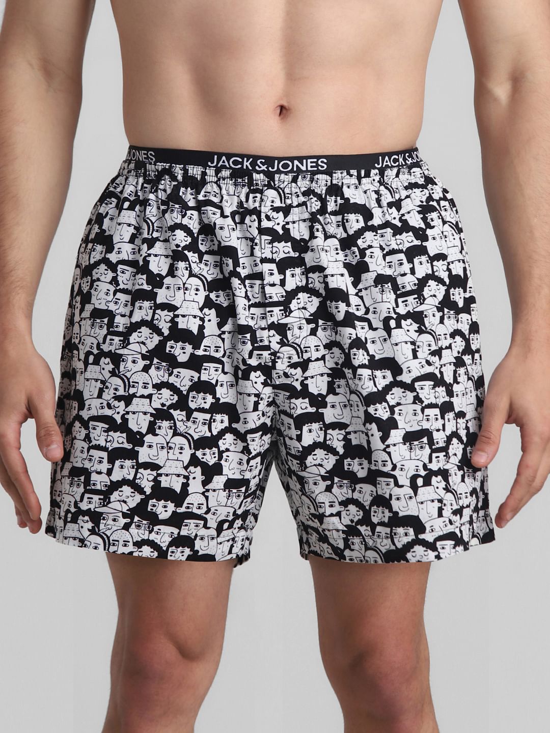 Black White Printed Boxers1