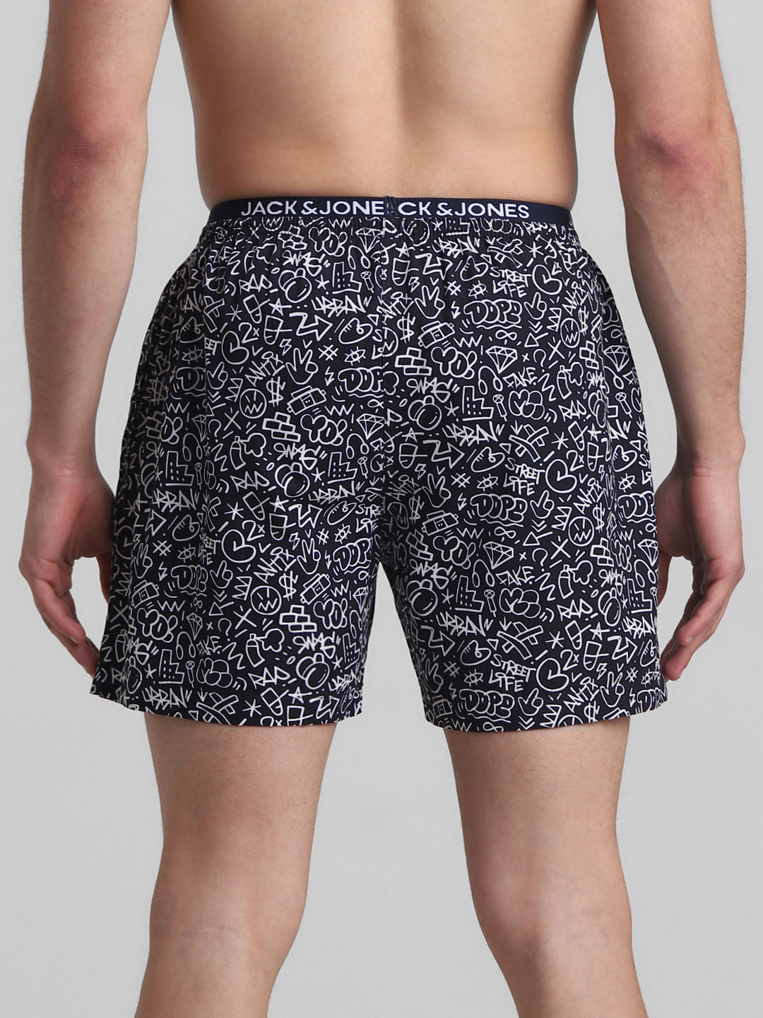 Navy Blue Printed Boxers