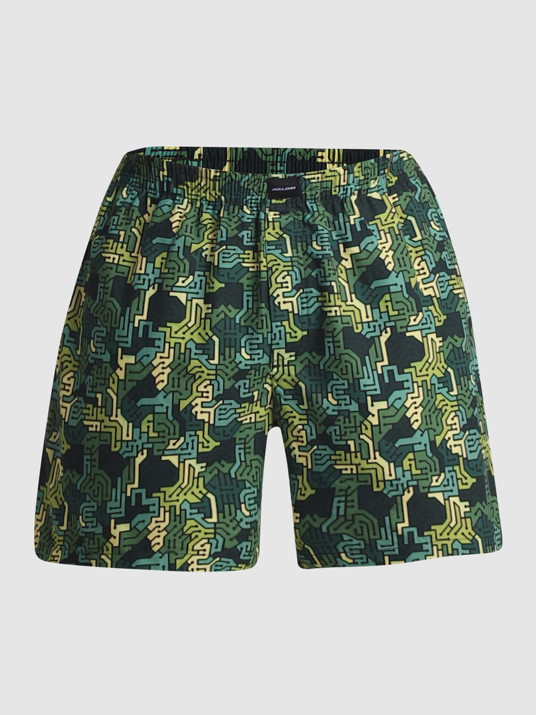 Green Abstract Printed Boxers