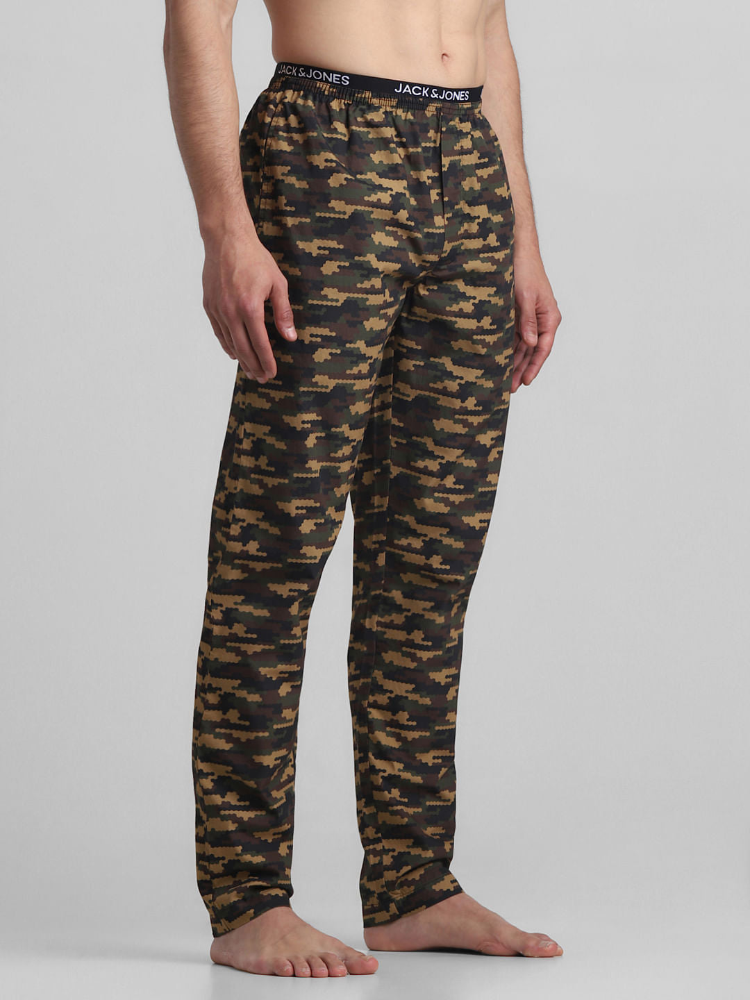 Olive Camo Print Cotton Pyjamas