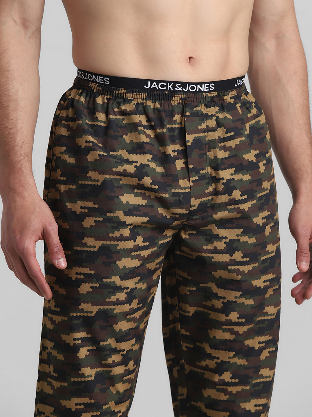 Olive Camo Print Cotton Pyjamas