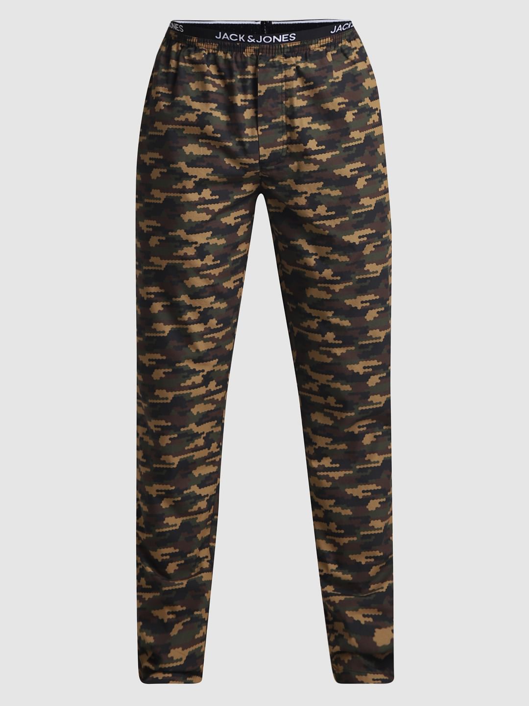 Olive Camo Print Cotton Pyjamas