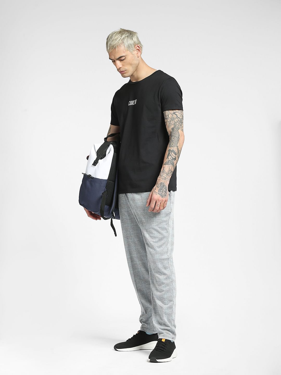 Grey Check Pants