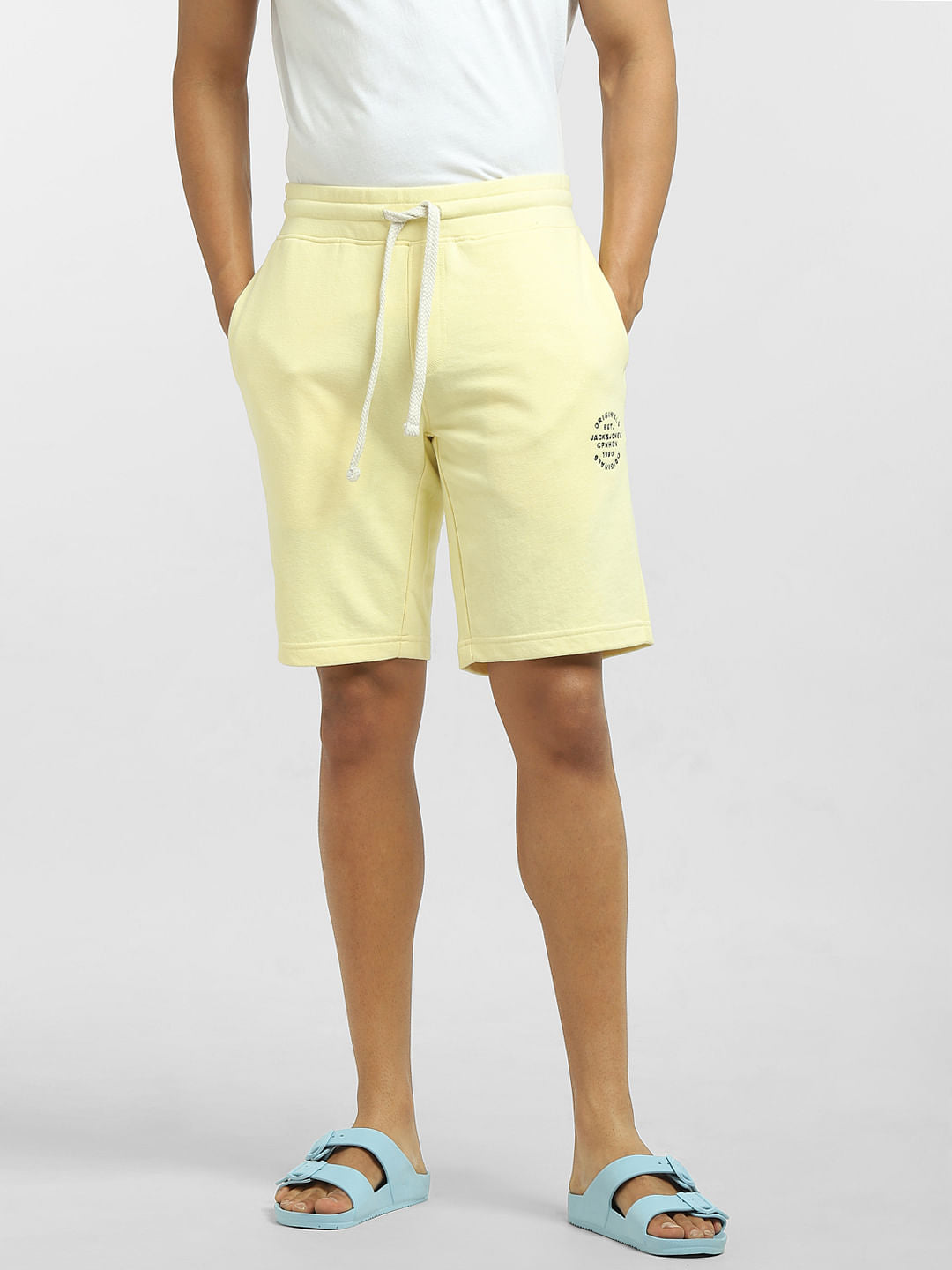 Yellow Mid Rise Sweatshorts