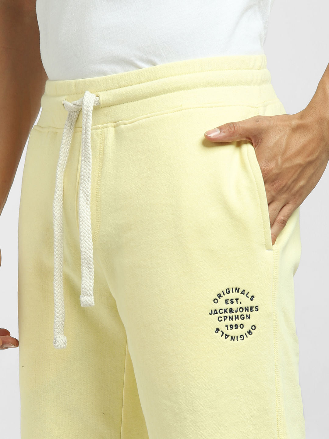 Yellow Mid Rise Sweatshorts