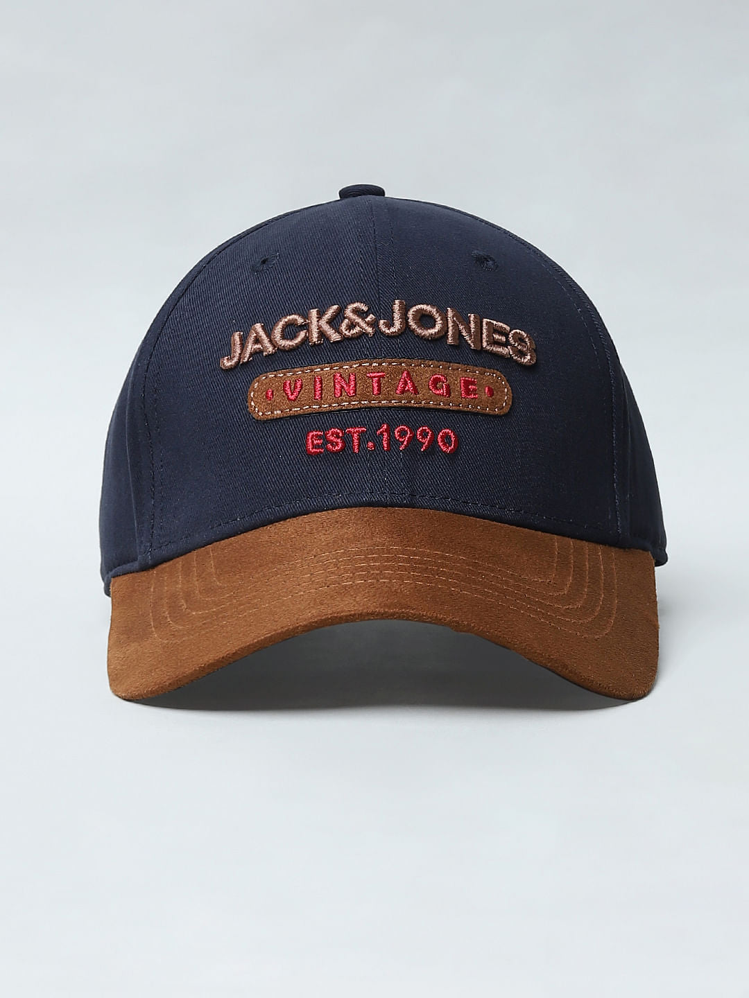 Blue Colourblocked Baseball Cap