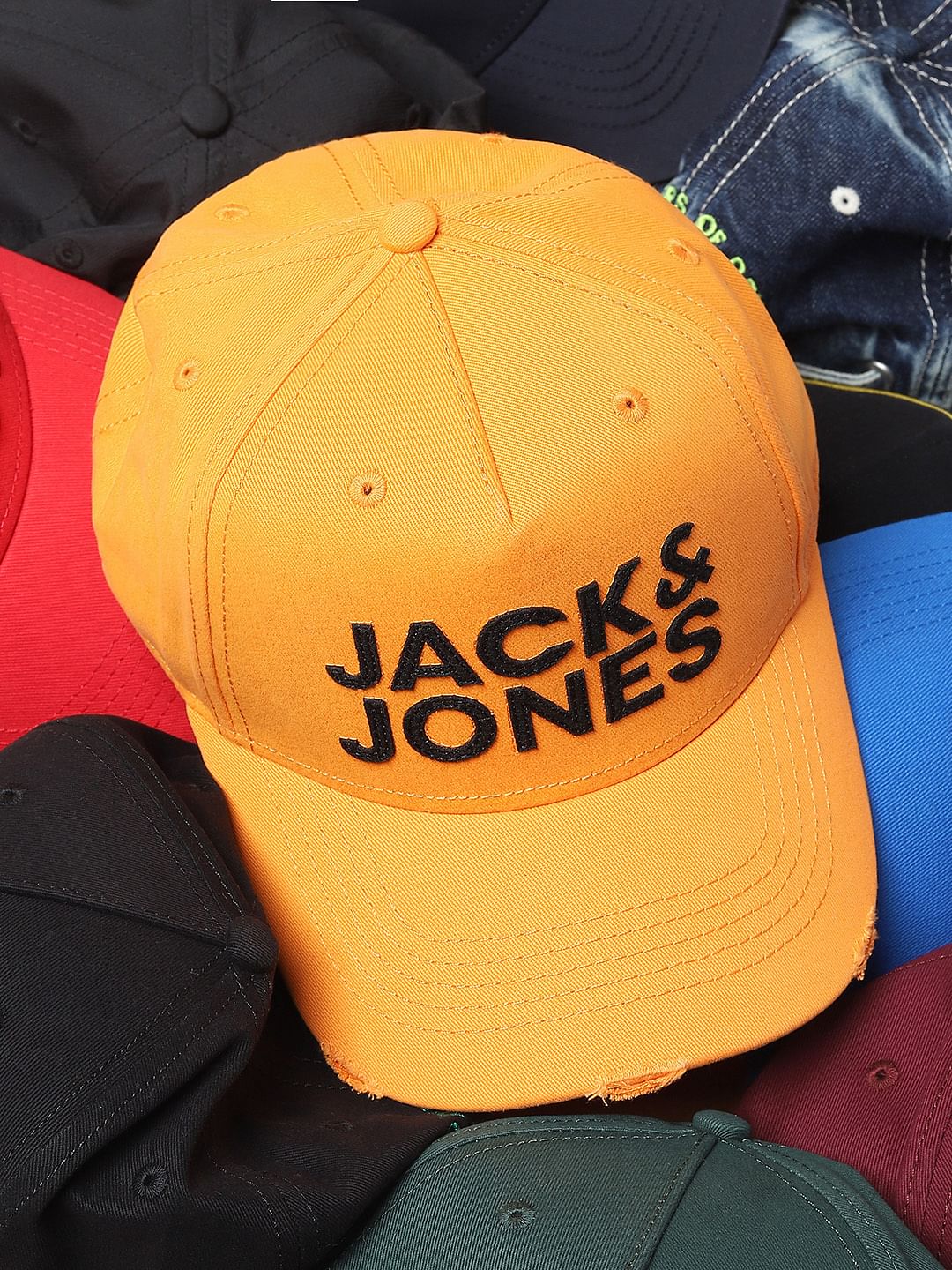 Amber Yellow Distressed Baseball Cap