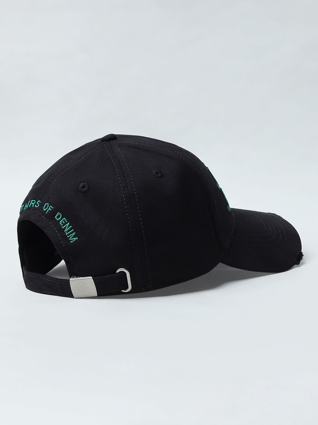 Black Distressed Baseball Cap