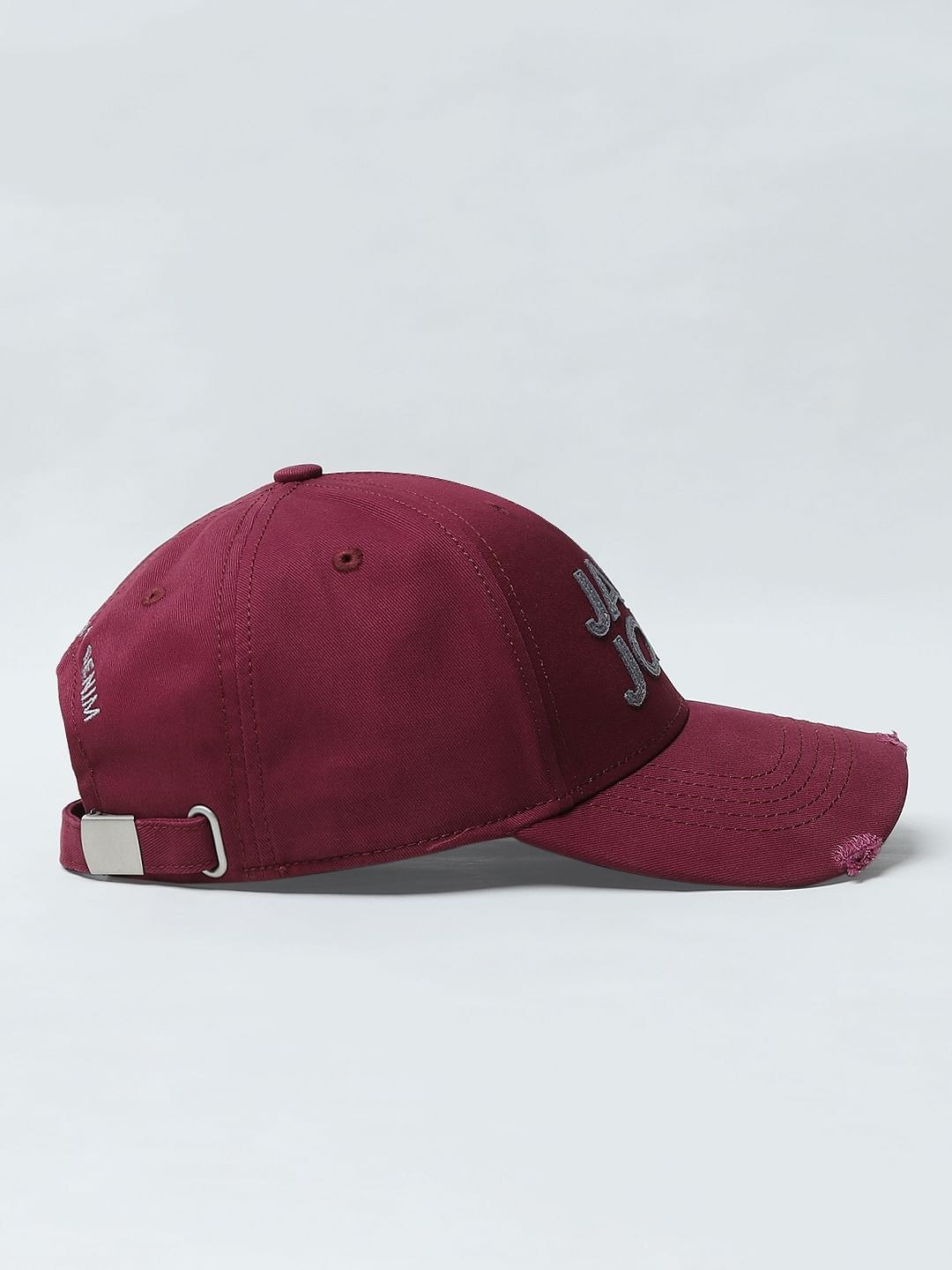 Maroon Distressed Baseball Cap