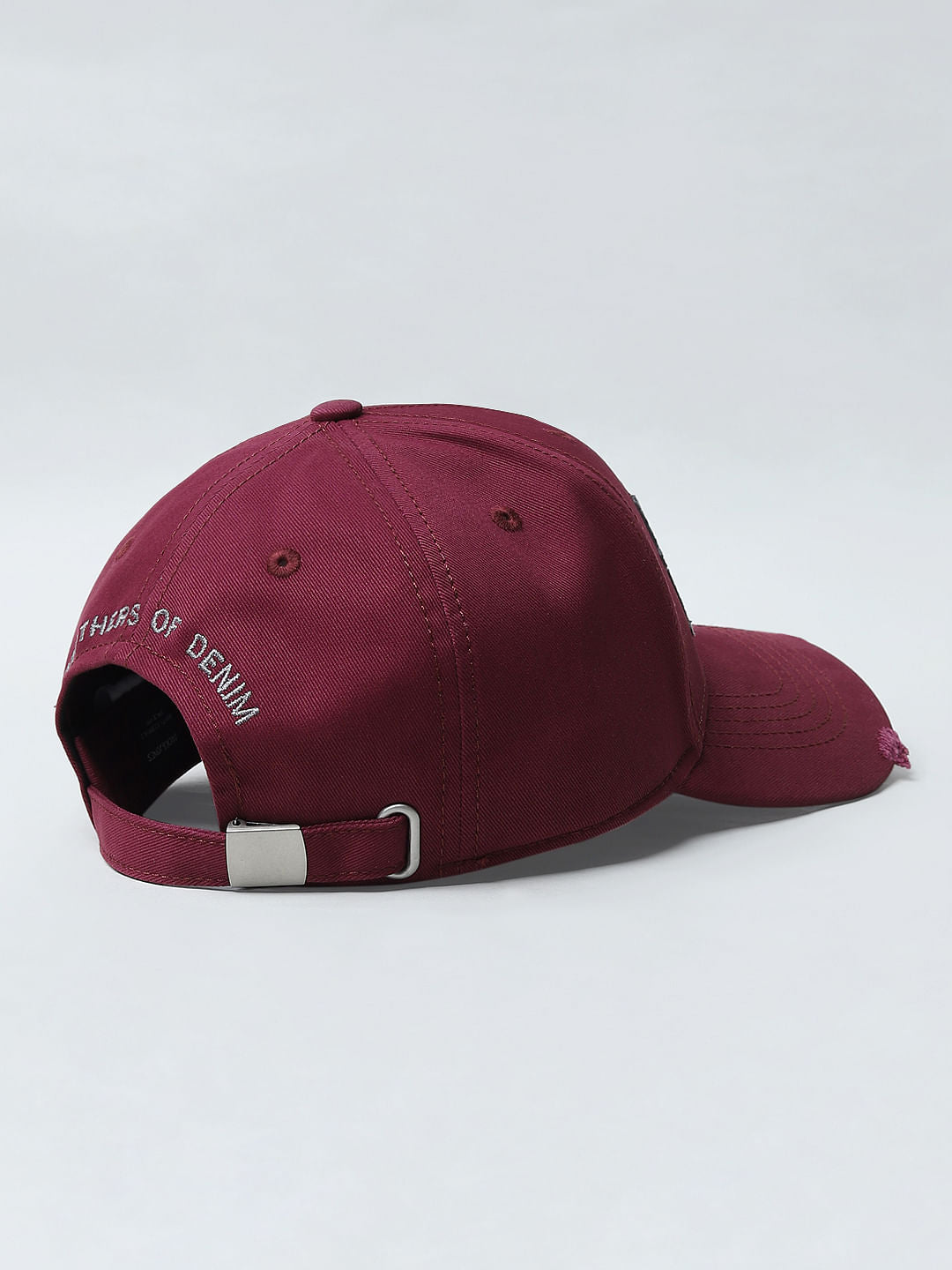 Maroon Distressed Baseball Cap
