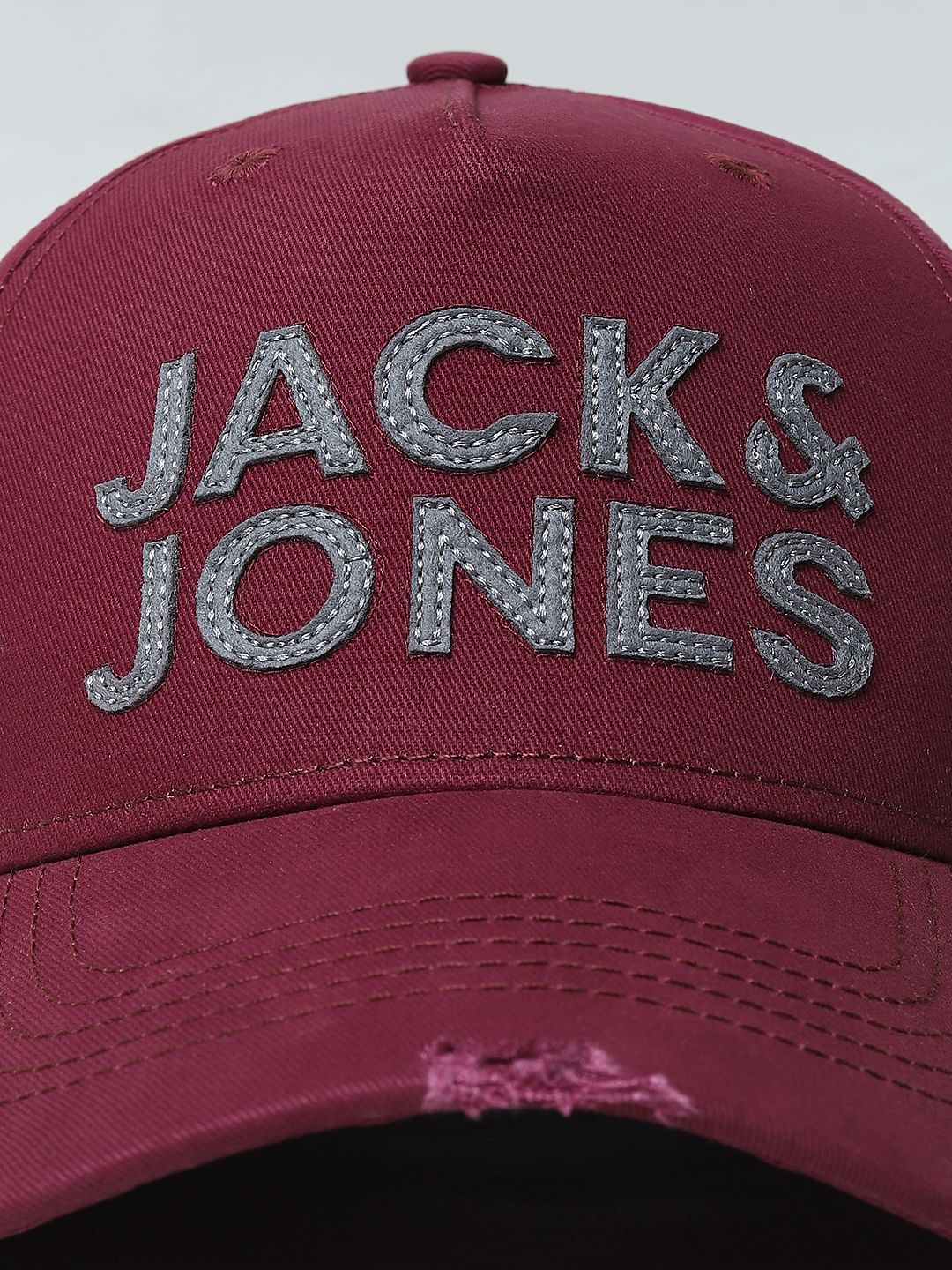 Maroon Distressed Baseball Cap