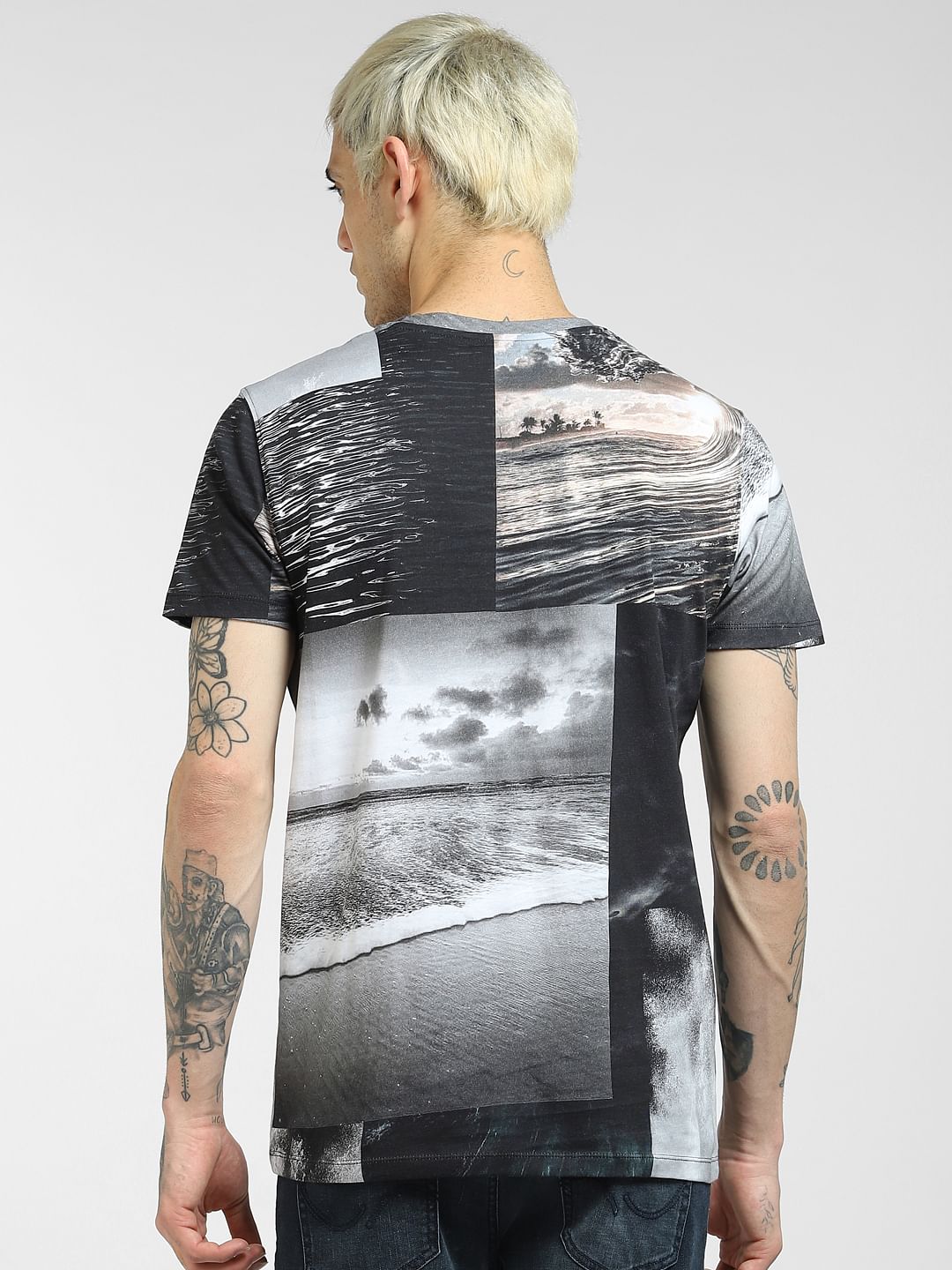 Black Vintage Crew Neck T-shirt