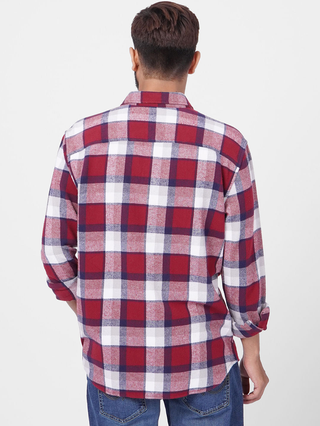 Red Check Full Sleeves Shirt