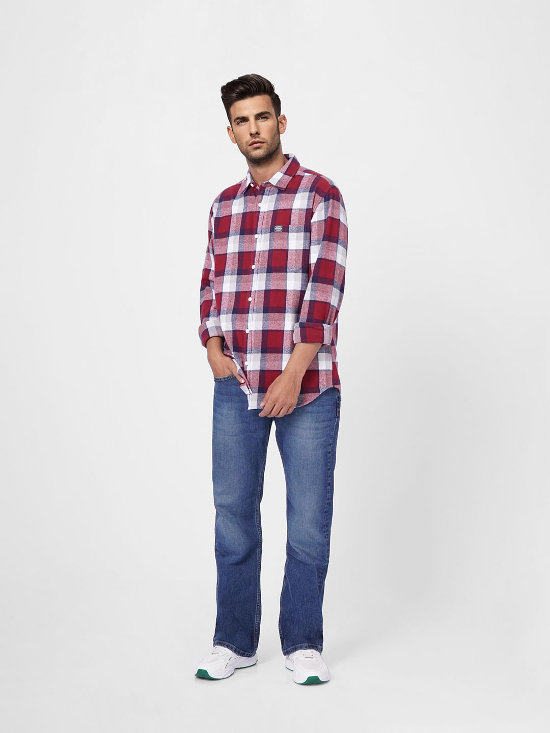 Red Check Full Sleeves Shirt