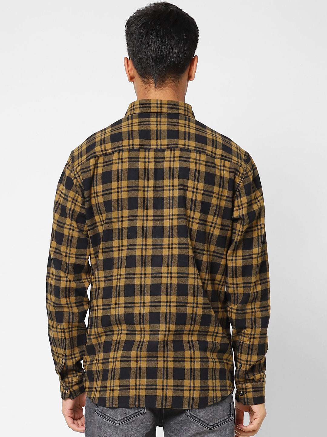 Green Check Print Full Sleeves Shirt