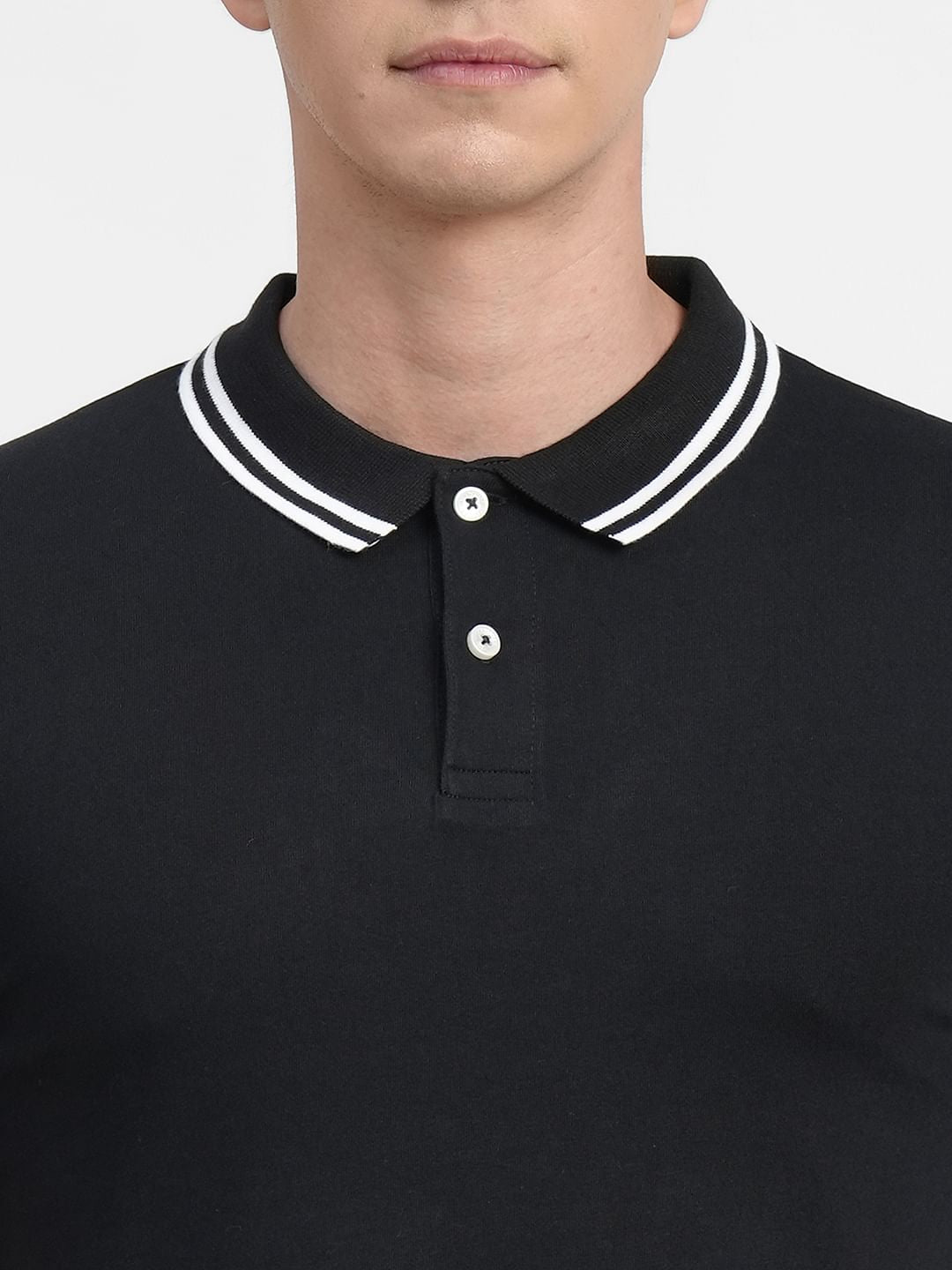 Black Polo Neck T-shirt