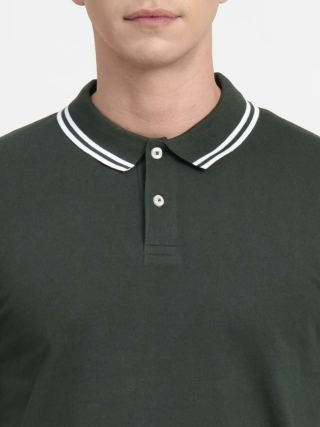 Dark Green Polo Neck T-shirt