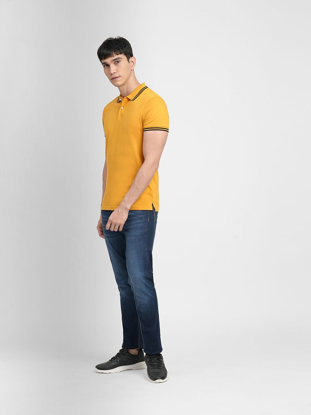 Yellow Polo Neck T-shirt