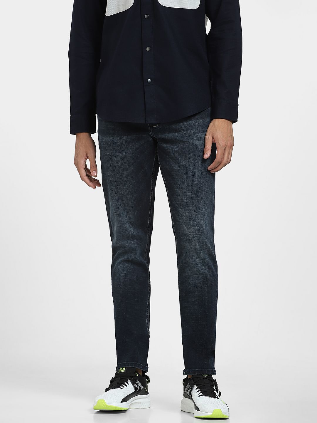 Blue Low Rise Glenn Slim Fit Jeans