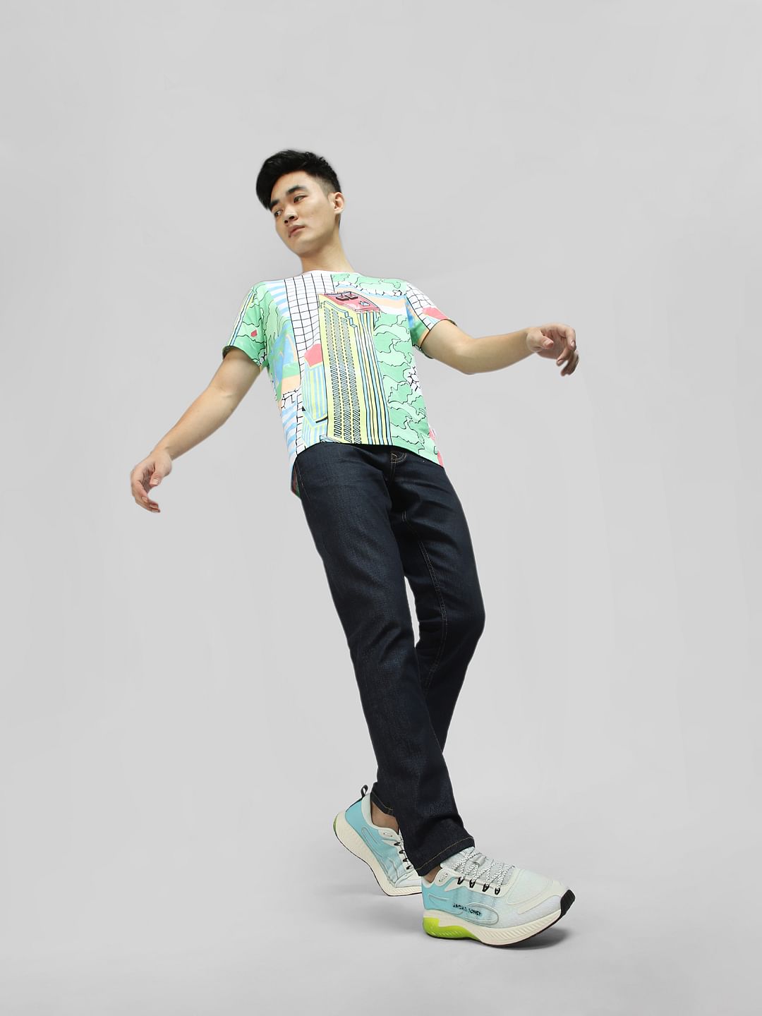 Dark Blue Low Rise Glenn Slim Fit Jeans