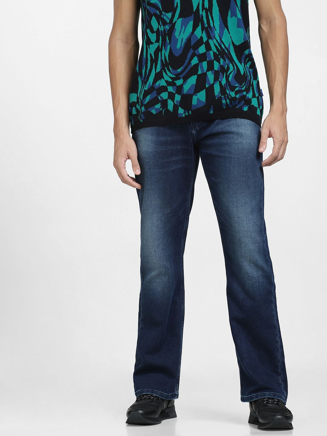 Dark Blue High Rise Ray Bootcut Jeans