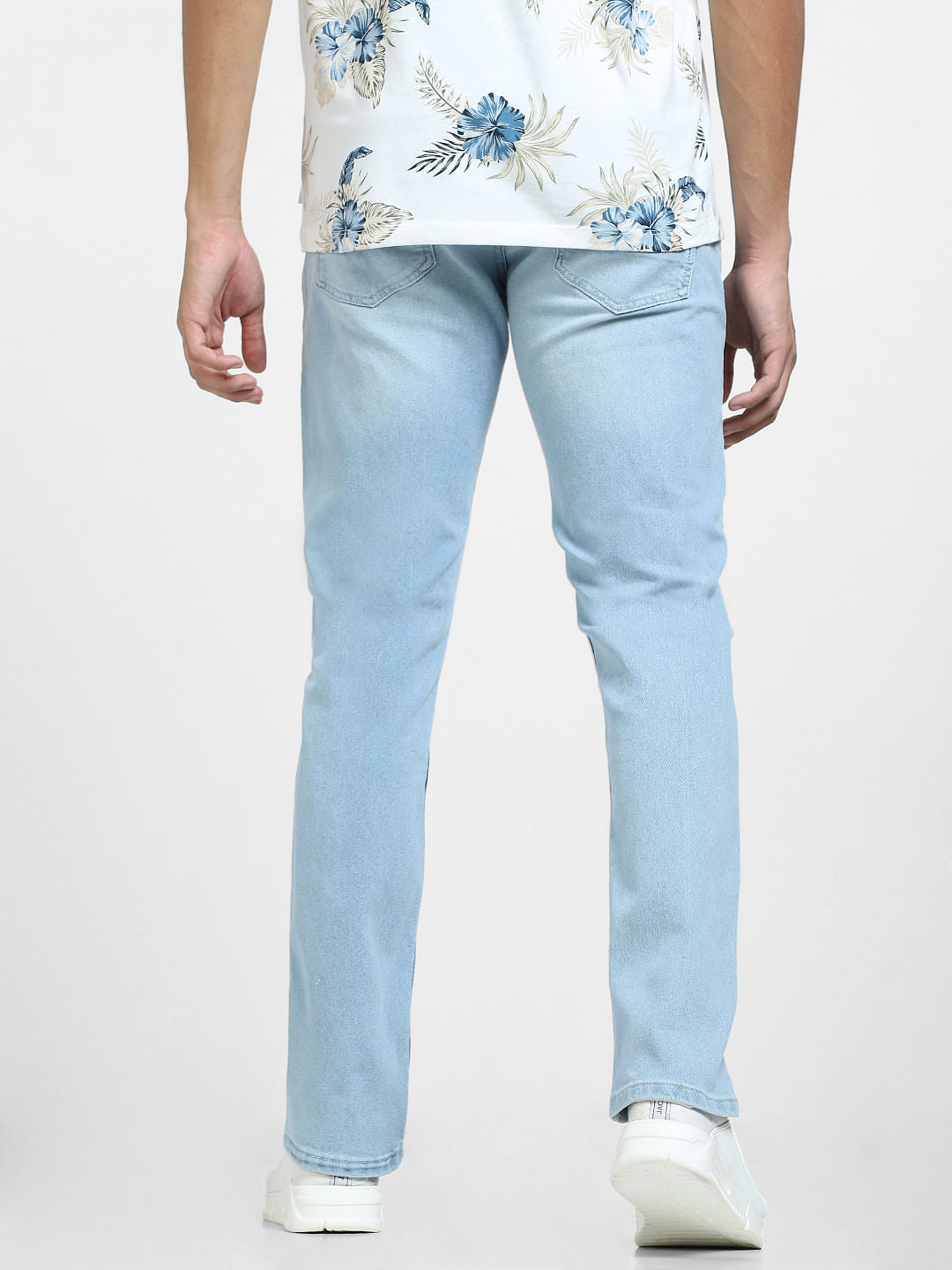 Light Blue Mid Rise Clark Regular Fit Jeans