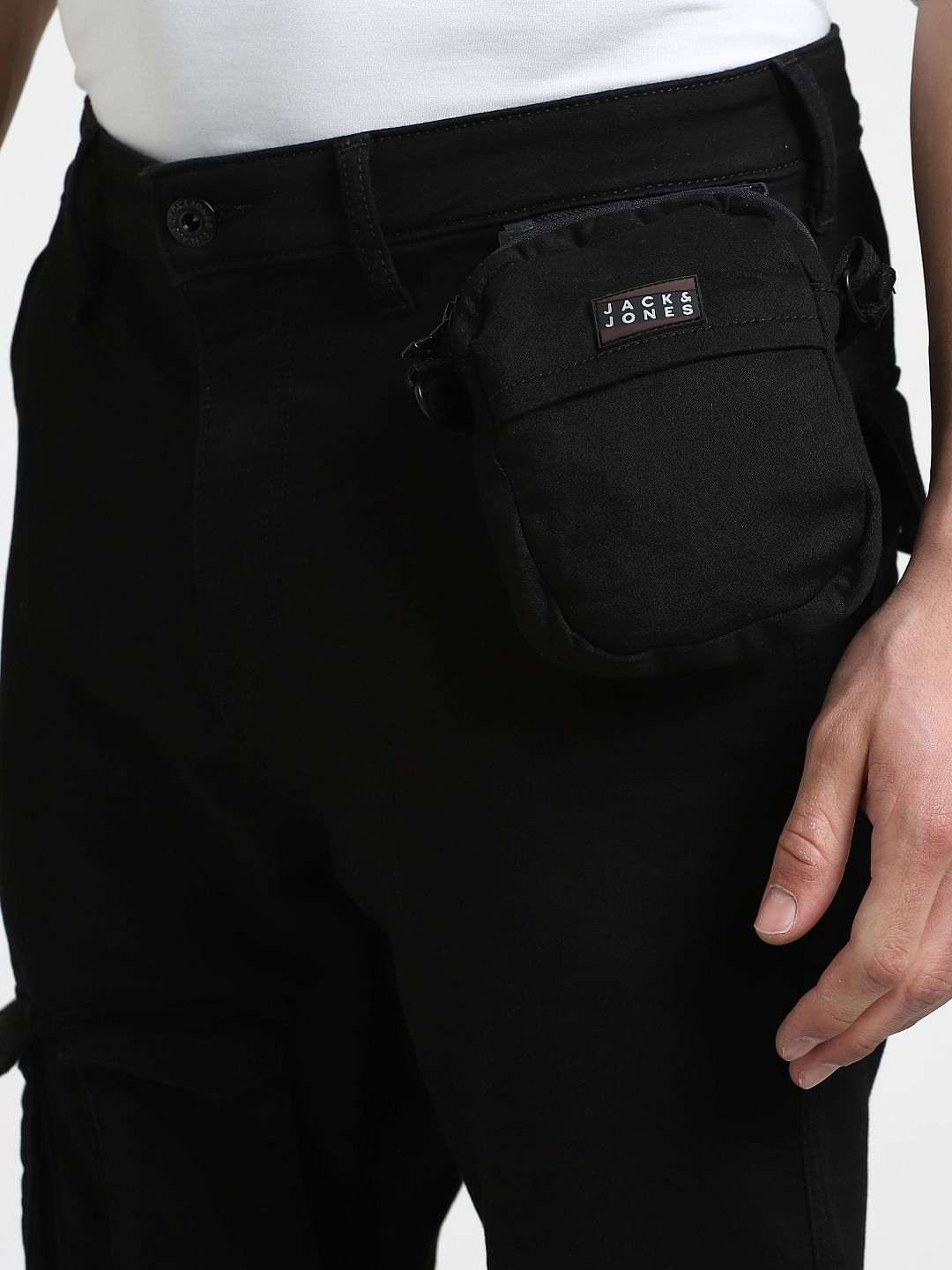 Black Low Rise Detachable Paul Anti Fit Jeans