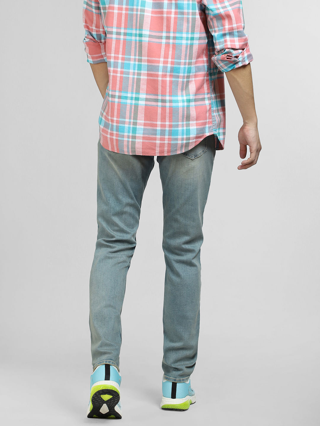 Blue Low Rise Washed Glenn Slim Jeans