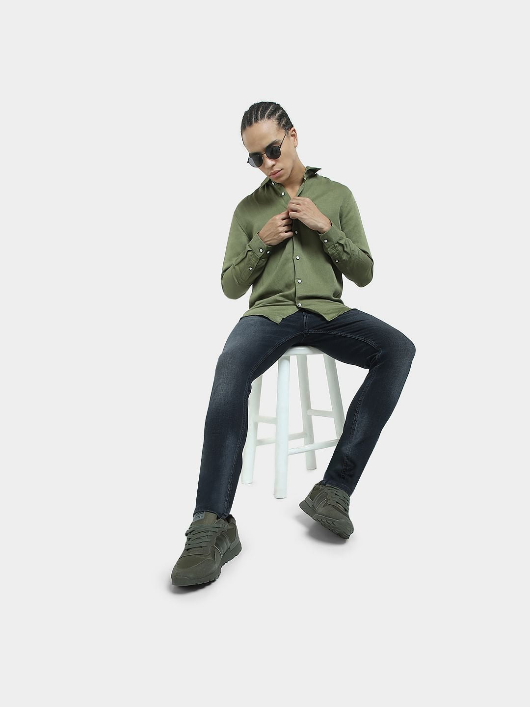 Dark Blue Low Rise Liam Skinny Jeans