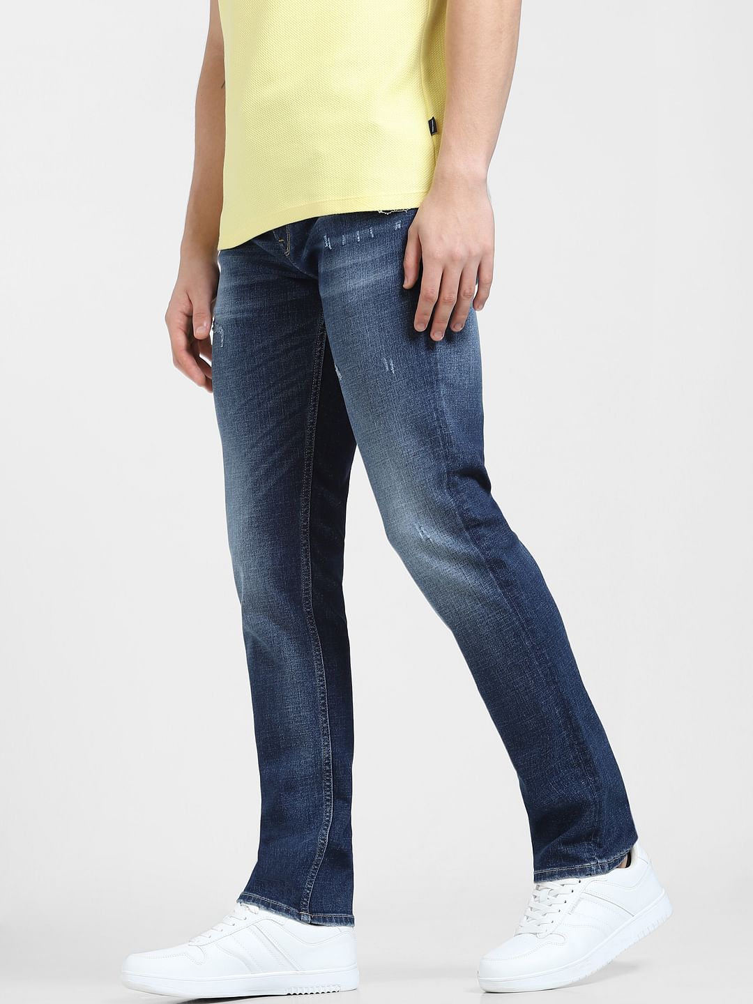 Dark Blue Low Rise Glenn Slim Fit Jeans