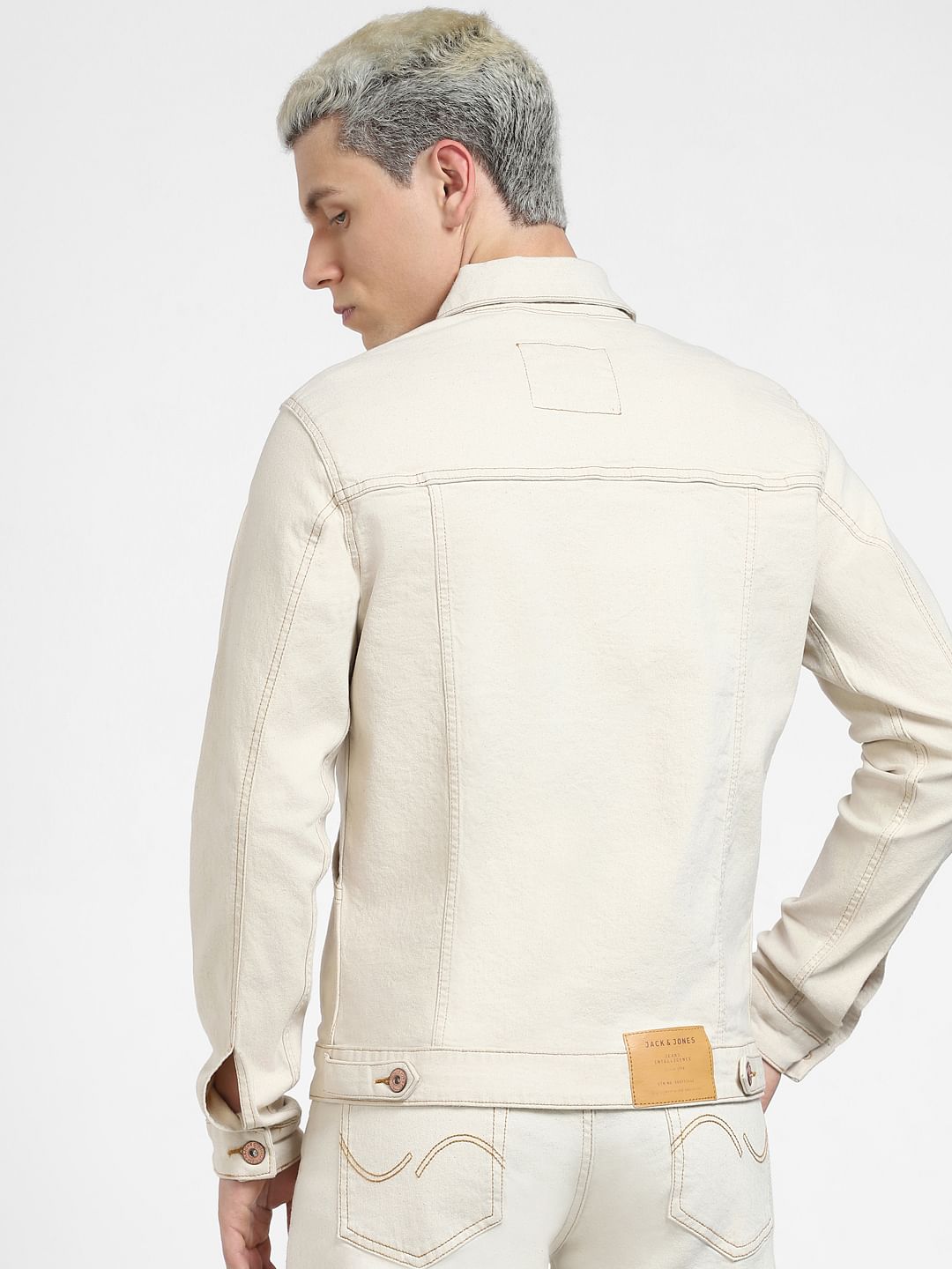 Beige Co-ord Denim Jacket
