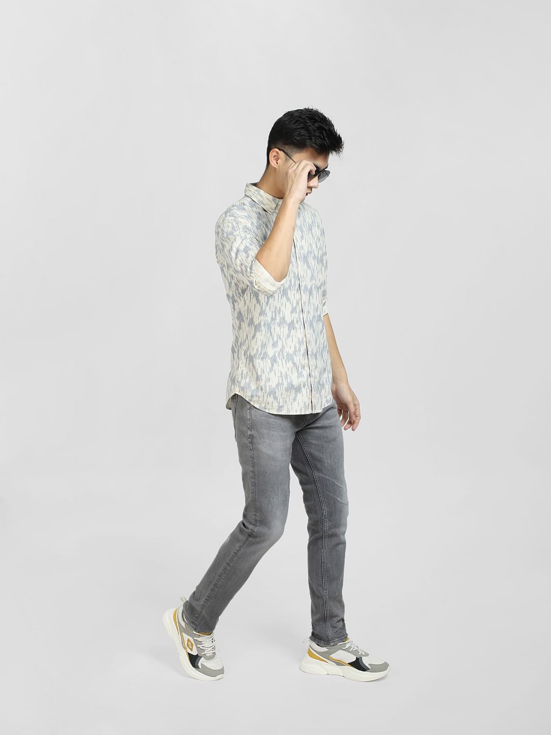 Grey Low Rise Ben Skinny Jeans