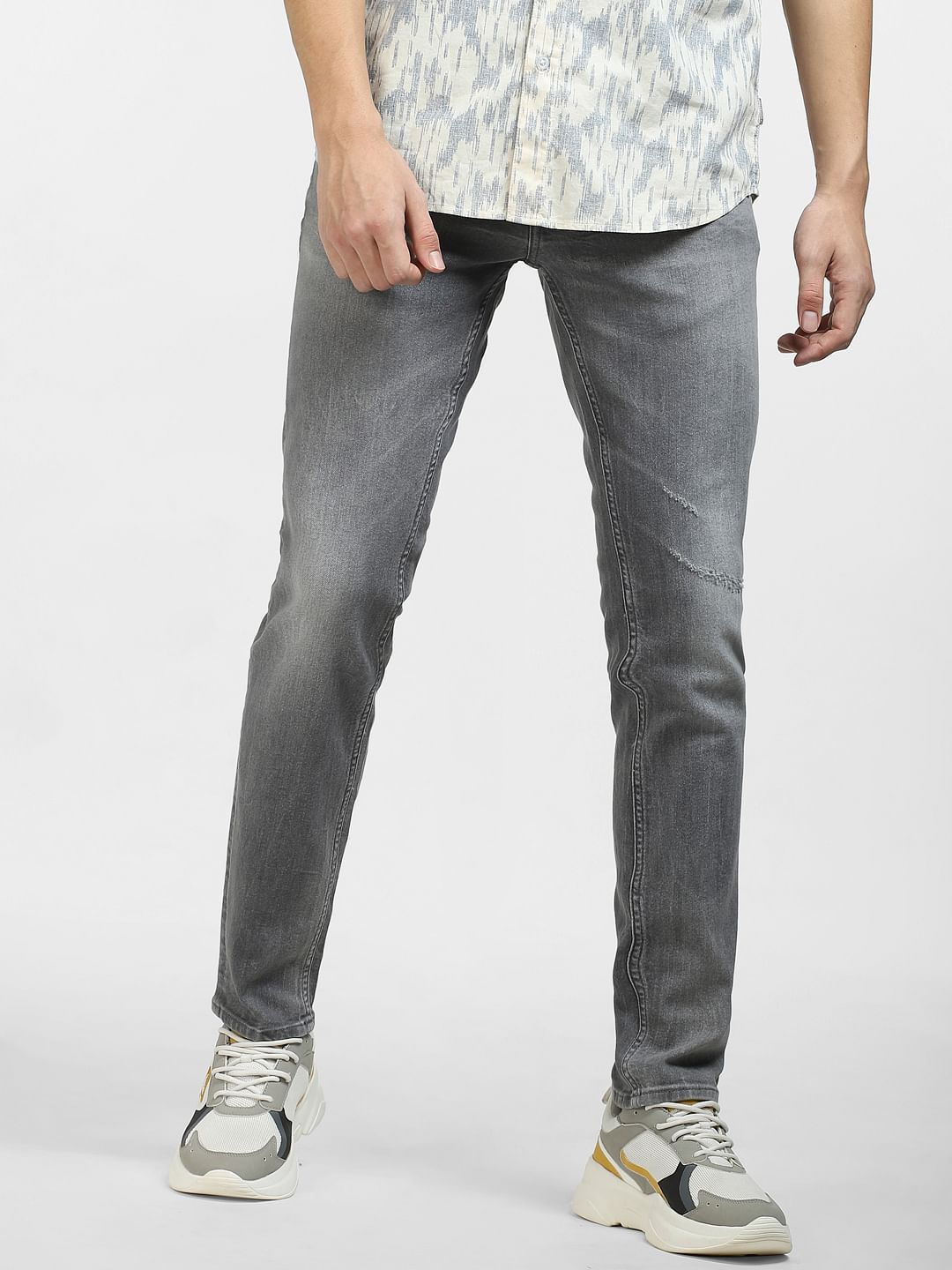 Grey Low Rise Ben Skinny Jeans