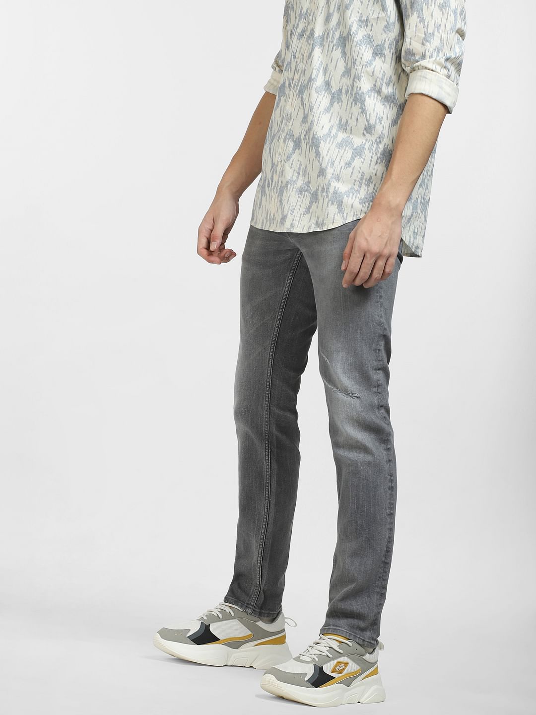 Grey Low Rise Ben Skinny Jeans