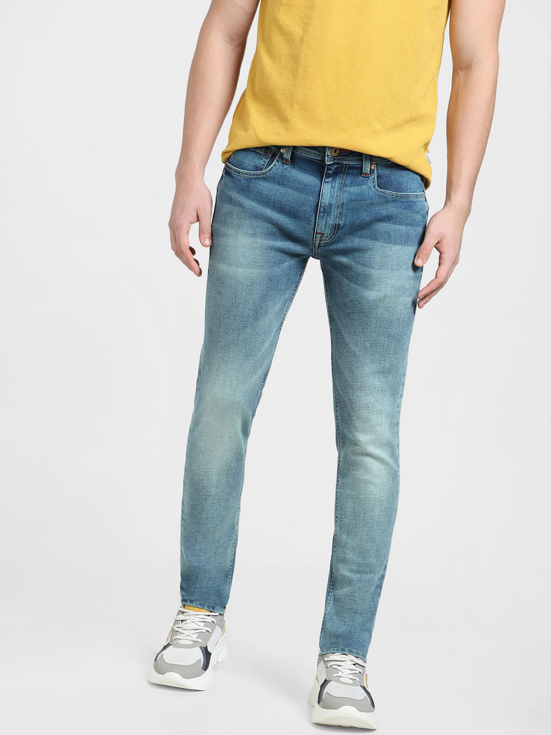 Light Blue Low Rise Washed Liam Skinny Jeans