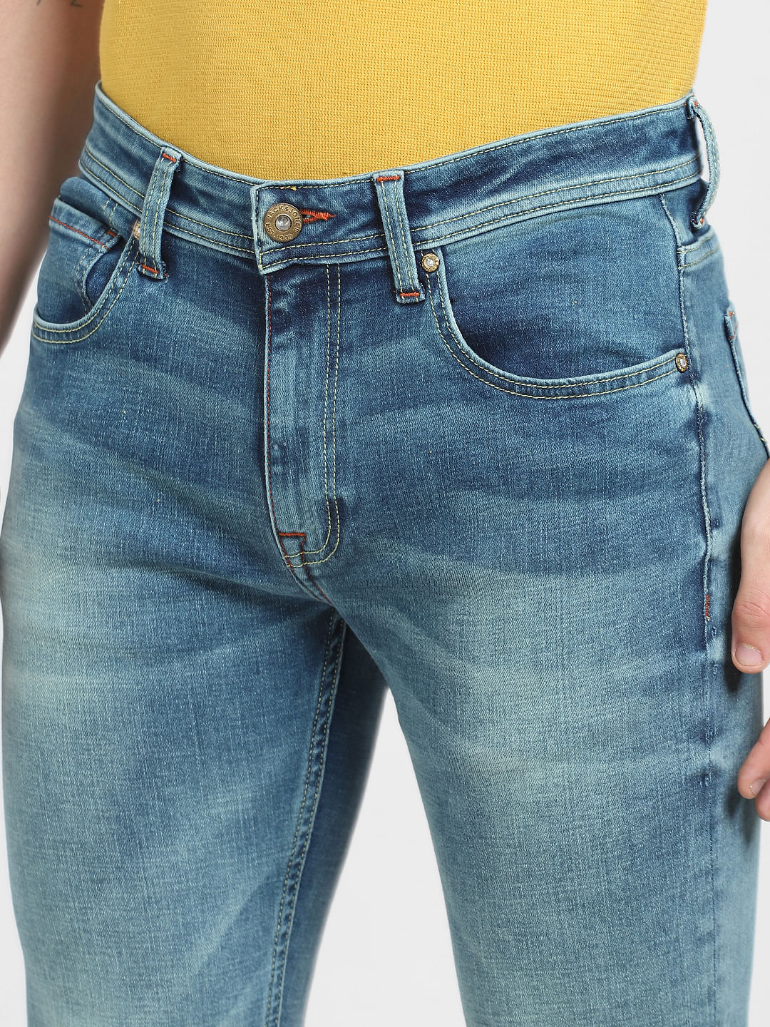 Light Blue Low Rise Washed Liam Skinny Jeans