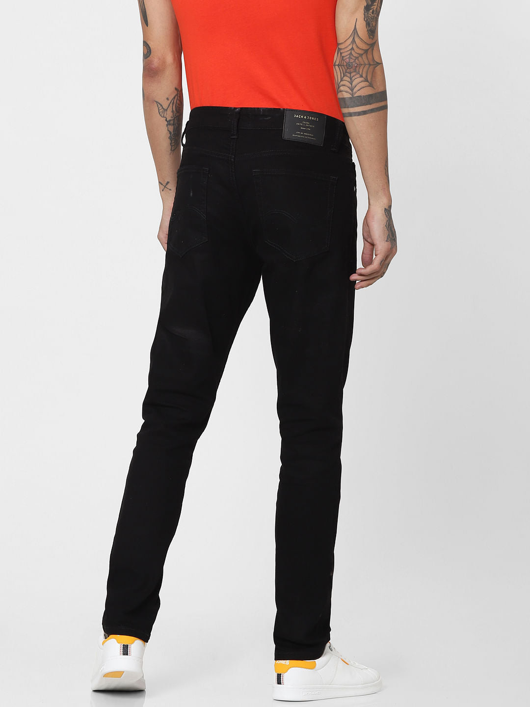 Black Low Rise Glenn Slim Jeans