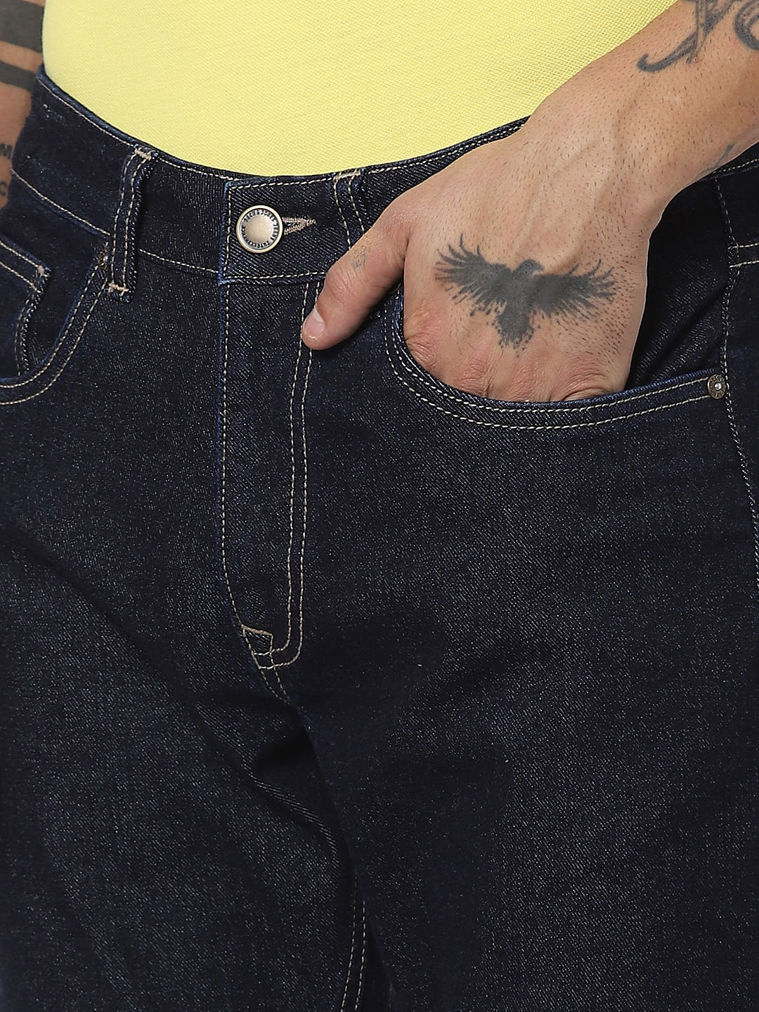 Dark Blue Low Rise Glenn Slim Jeans