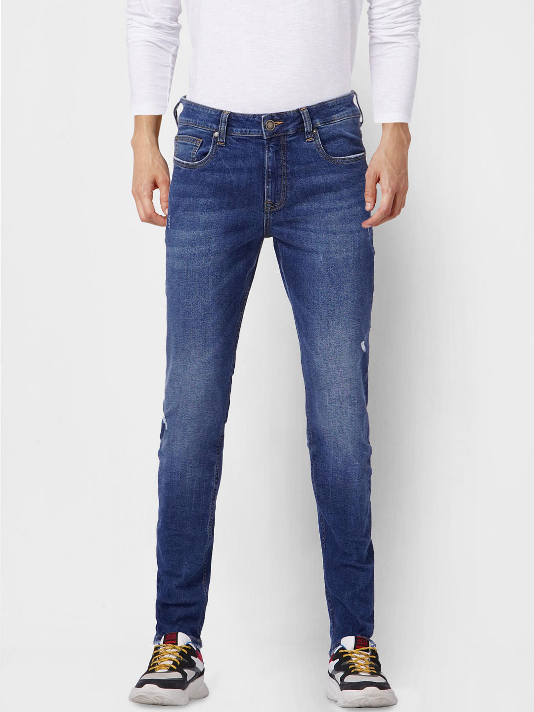 Blue Low Rise Glenn Slim Fit Jeans