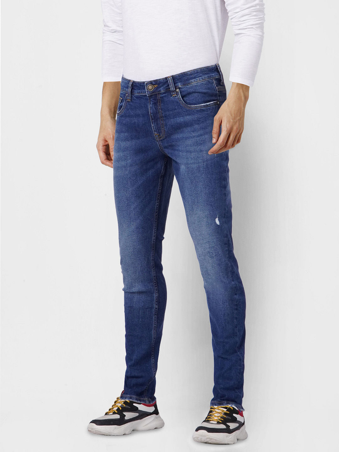 Blue Low Rise Glenn Slim Fit Jeans
