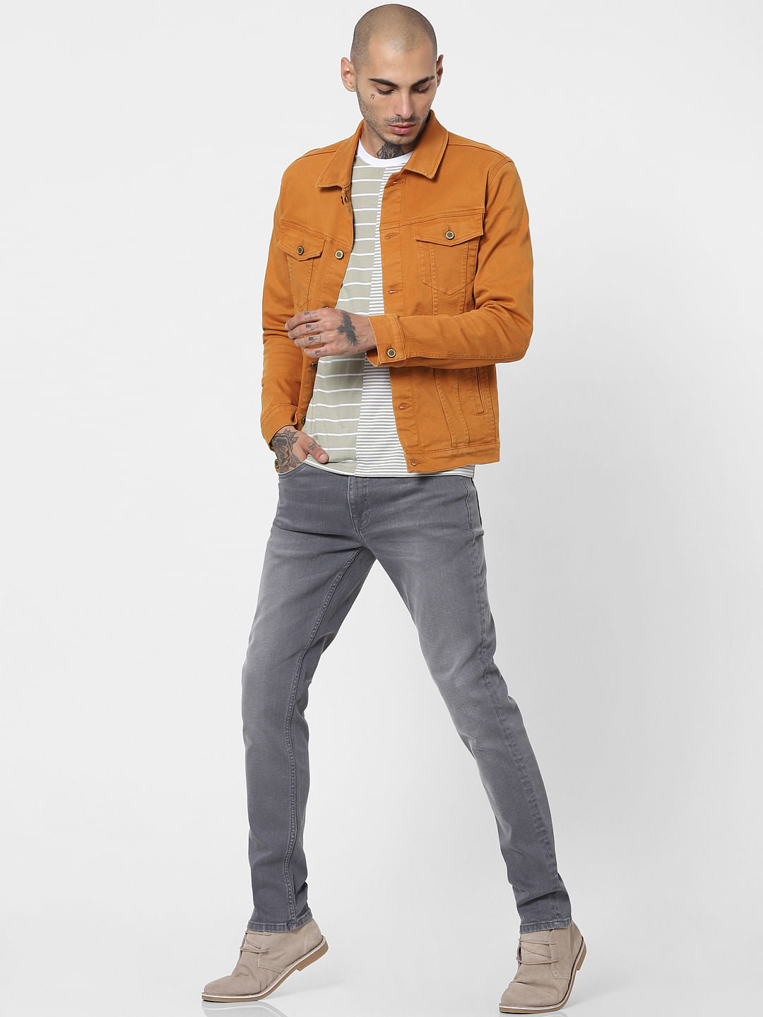 Grey Low Rise Ben Skinny Jeans