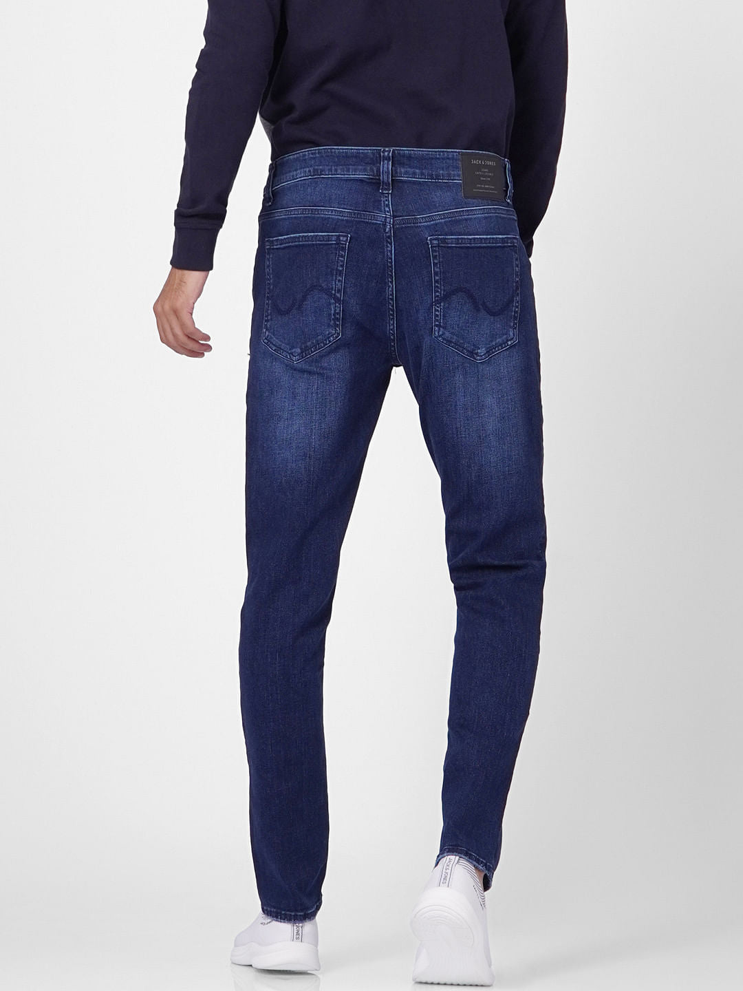 Blue Low Rise Ben Washed Skinny Fit Jeans