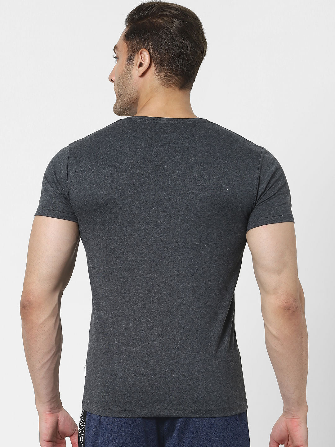 Red & Grey Crew Neck T-shirts - Pack of 2